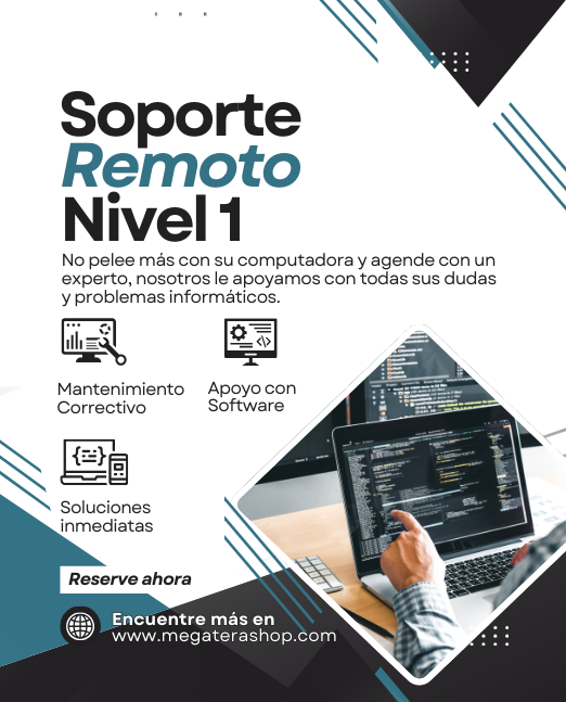 SOPORTE REMOTO, NIVEL 1 - 1 HR, LLAMADA TELEFÓNICA O WHATSAPP SOPORTE REMOTO, NIVEL 1 - 1 HR, LLAMADA TELEFÓNICA O WHATSAPP